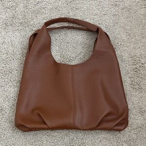 Elegant Brown Leather Tote Bag